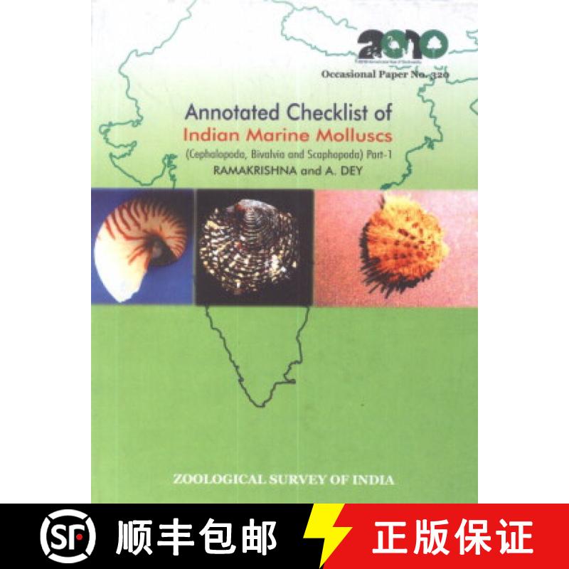 预订 Annotated Checklist of Indian Marine Molluscs (Cephalopoda, Bivalvia and Scaphopoda), Part 1 [9788181712639]