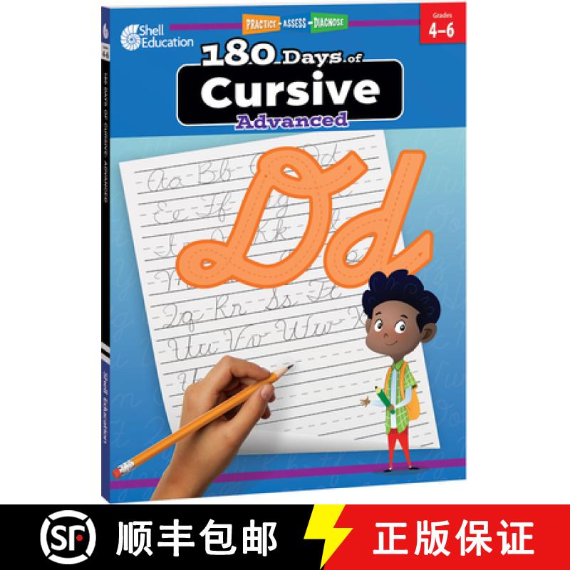 【3-4周达】180 Days(tm) Cursive: Advanced: Practice, Assess, Diagnose [9781087662442]
