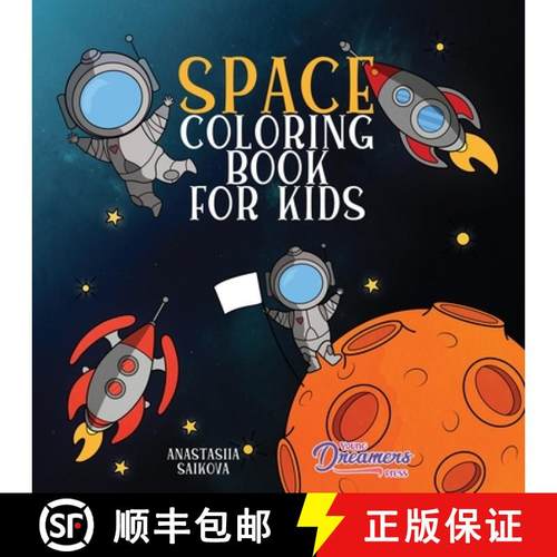 【3-4周达】Space Coloring Book for Kids: Astronauts, Planets, Space Ships, and Outer Space for Kids A... [9781989387948]