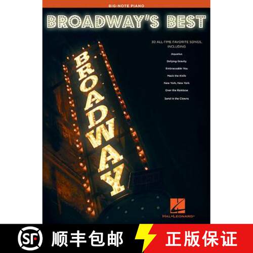 【3-4周达】Broadway's Best: Big-Note Piano [9781480344310]