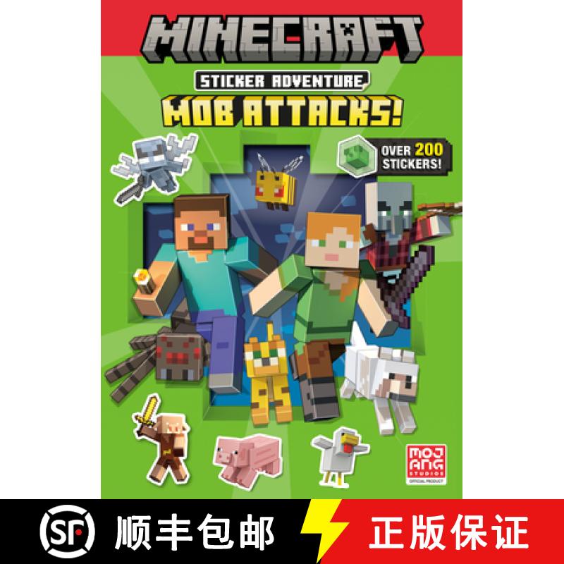 【3-4周达】Minecraft Sticker Adventure: Mob Attacks! (Minecraft) [9780593815342]