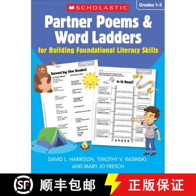 预订 Partner Poems & Word Ladders for Building Foundational Literacy Skills: Grades 1-3 [9781338792898]