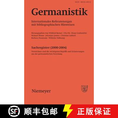 【3-4周达】精装 Germanistik, Sachregister (2000–2004) – Verzeichnet sind die wichtigsten Begriffe u... [9783484620988]