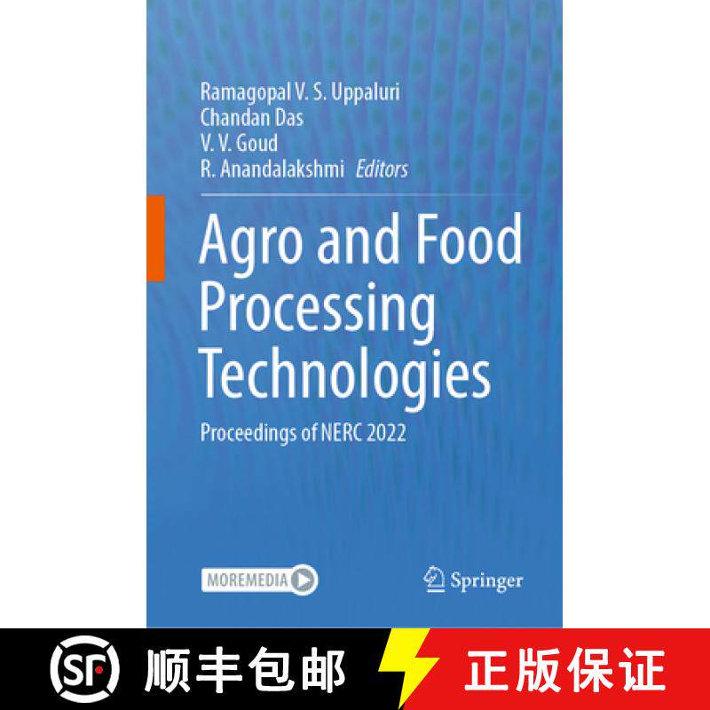 【3-4周达】Agro and Food Processing Technologies : Proceedings of NERC 2022 [9789811997037]