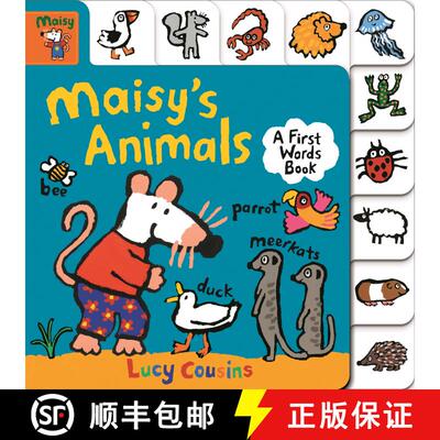 【3-4周达】Maisy's Animals: A First Words Book: (A Maisy the Mouse Tabbed Board Book - For Toddlers a... [9781536212921]