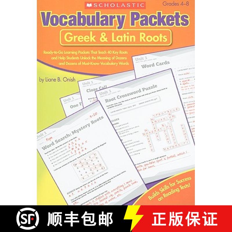【3-4周达】Vocabulary Packets: Greek & Latin Roots [9780545124126]