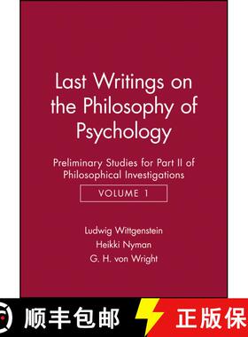 【3-4周达】Last Writings On The Phiosophy Of Psychology - Preliminary Studies For Part 2 Of Philosoph... [9780631171218]