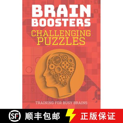【3-4周达】Challenging Puzzles: Training for Busy Brains (Brain Boosters), Full Color Puzzles Includi... [9781787392014]