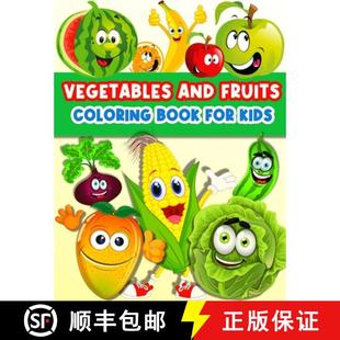 Girls And Book Coloring 预订 Kids Toddler ... Pages Vegetables Fun Cute 9786069612835 For Fruits