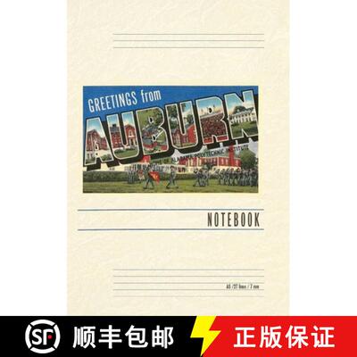【3-4周达】Vintage Lined Notebook Greetings from Auburn [9798385400416]