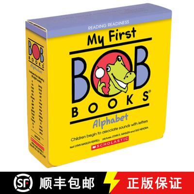 【3-4周达】My First Bob Books - Alphabet Box Set Phonics, Letter Sounds, Ages 3 and Up, Pre-K (Readin... [9780545019217]