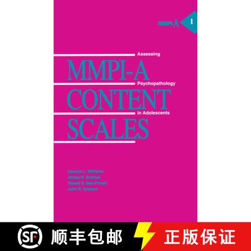 【3-4周达】精装 Mmpi-A Content Scales: Assessing Psychopathology in Adolescents Volume 1 [9780816621446]