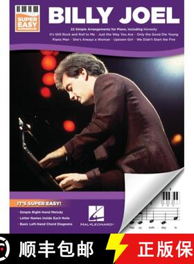 【3-4周达】Billy Joel - Super Easy Piano Songbook - Piano Sheet Music Book with Simplified Left- And ... [9781540084361]
