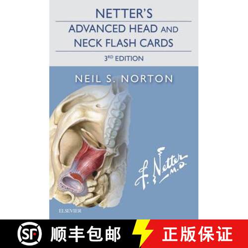 【3-4周达】Netter's Advanced Head and Neck Flash Cards [9780323442794]