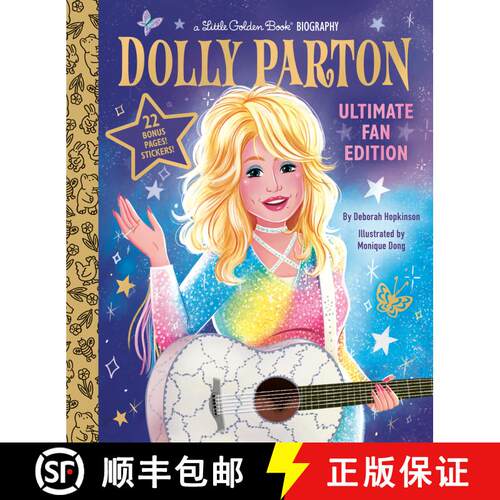 【3-4周达】精装 Dolly Parton Ultimate Fan Edition Little Golden Book Biography: 22 Bonus Pages! Stick... [9798217223305]