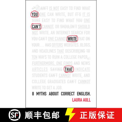 预订 精装 You Can't Write That: 8 Myths About Correct English [9781009231305]