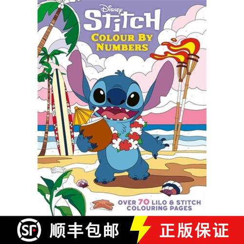 【3-4周达】Disney Stitch Colour By Numbers: Over 70 Lilo & Stitch Colouring Pages [9781835873694]