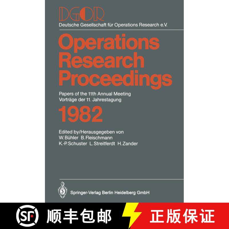 【3-4周达】DGOR Papers of the 11th Annual Meeting Vorträge der 11. Jahrestagung [9783540122395]