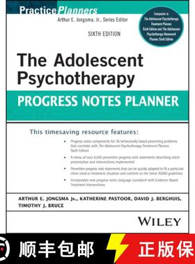 【3-4周达】Adolescent Psychotherapy Progress Notes Planne r, Sixth Edition [9781119906407]