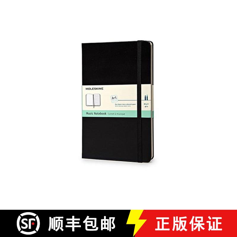 【2-3周达】Moleskine Art Plus Music Notebook, Large, Black, Hard Cover (5 X 8.25) [9788862933100]