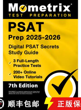 【3-4周达】PSAT Prep 2025-2026 - 3 Full-Length Practice Tests, 200+ Online Video Tutorials, Digital P... [9781516726646]