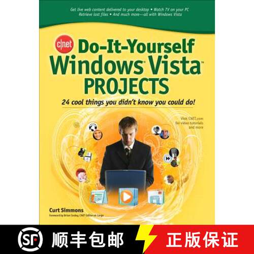 【3-4周达】Cnet Do-It-Yourself Windows Vista Projects: 24 Cool Things You Didn't Know You Could Do! [9780071485616]
