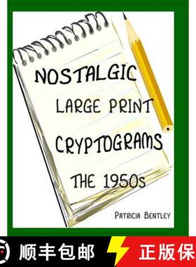 预订 Nostalgic Large Print Cryptograms: The 1950s [9780991662548]