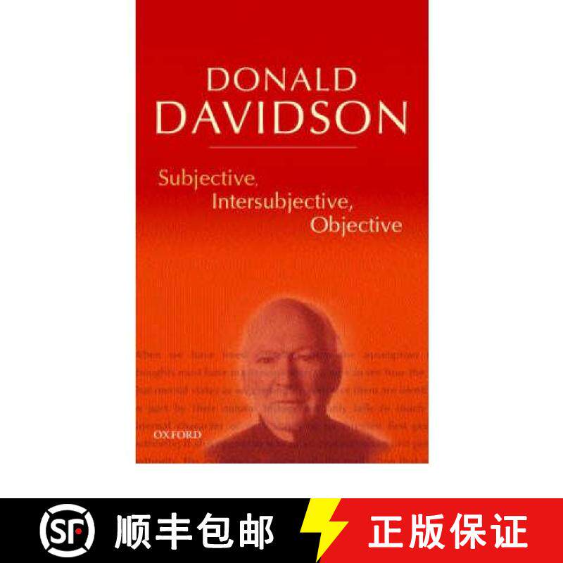 【3-4周达】Subjective, Intersubjective, Objective: Philosophical Essays Volume 3 [9780198237525]