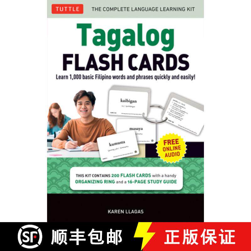 【3-4周达】Tagalog Flash Cards Kit: Learn 1,000 Basic Filipino Words and Phrases Quick and Easily! (F... [9780804858175]