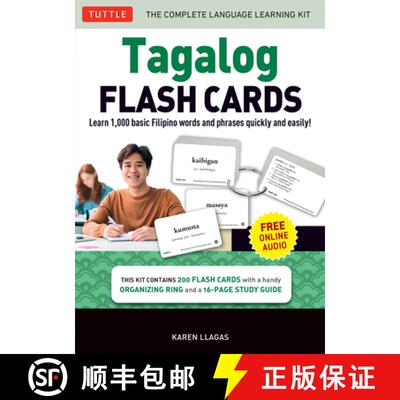 【3-4周达】Tagalog Flash Cards Kit: Learn 1,000 Basic Filipino Words and Phrases Quick and Easily! (F... [9780804858175]