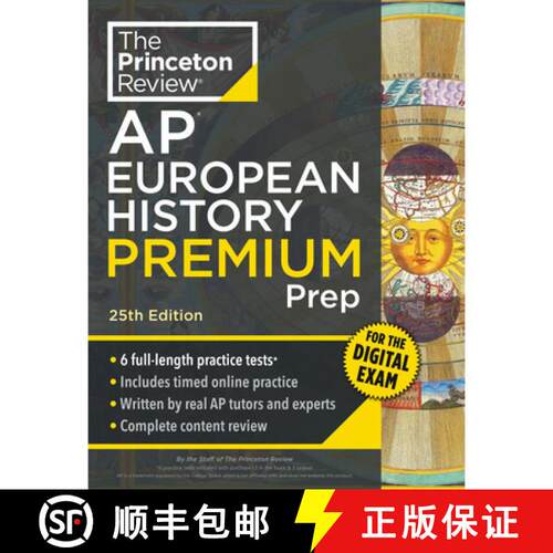 预订 Princeton Review AP European History Premium Prep, 25th Edition: 6 Practice Tests + Digital Prac... [9798217125104]