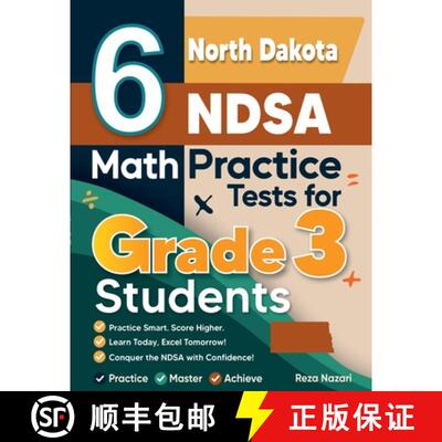 【3-4周达】6 North Dakota NDSA Math Practice Tests for Grade 3 Students: A Complete Guide to Building... [9798896476917]