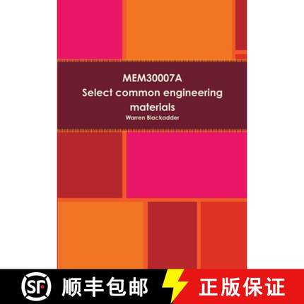 【3-4周达】MEM30007A Select common engineering materials [9781291736687]