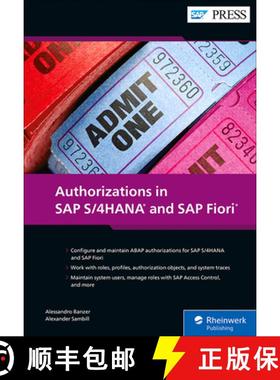 【3-4周达】Authorizations in SAP S/4hana and SAP Fiori [9781493220366]