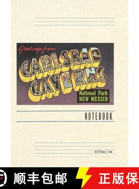 【3-4周达】Vintage Lined Notebook Greetings from Carlsbad Caverns, New Mexico [9798385436873]