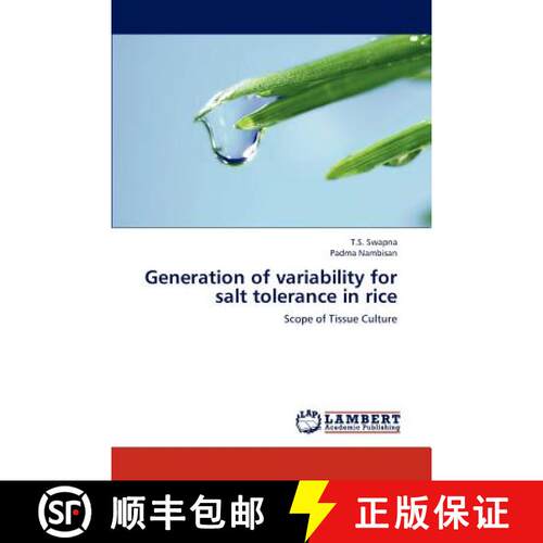 预订 Generation of Variability for Salt Tolerance in Rice [9783659308352]