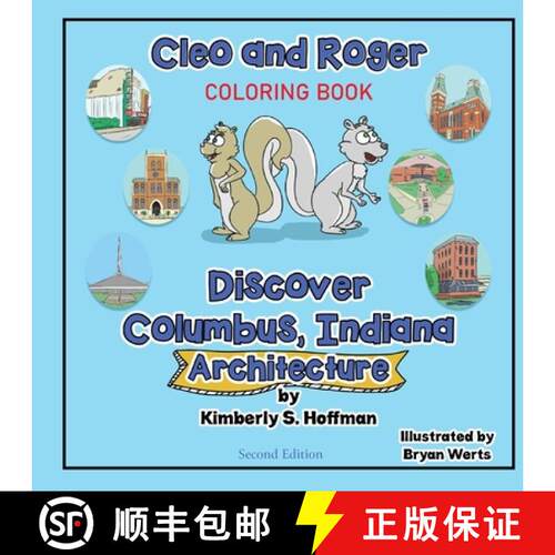 【3-4周达】Cleo and Roger Discover Columbus, Indiana - Architecture (coloring book) [9781955088688]