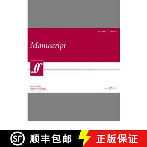 【3-4周达】Faber Music A3 Manuscript Pad (75 page, 18 stave, white paper): (white Pad) [9780571527090]
