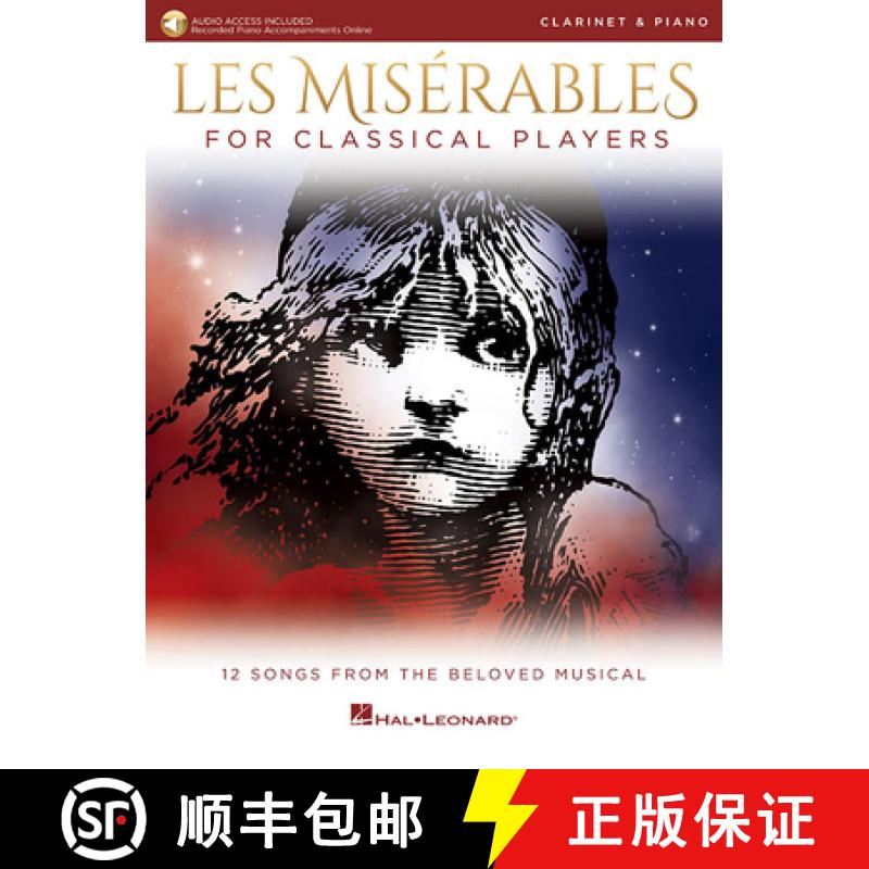 【3-4周达】Les Miserables for Classical Players: Clarinet and Piano with Online Accompaniments [9781540037572]