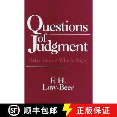 【3-4周达】精装 Questions of Judgment: Determining What's Right [9780879759605]
