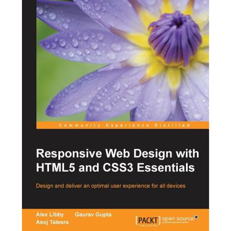 预订 Responsive Web Design with HTML5 and CSS3 Essentials [9781783553075]