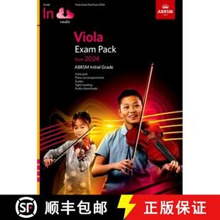 【3-4周达】Viola Exam Pack from 2024, Initial Grade, Viola Part, Piano Accompaniment & Audio [9781786015815]