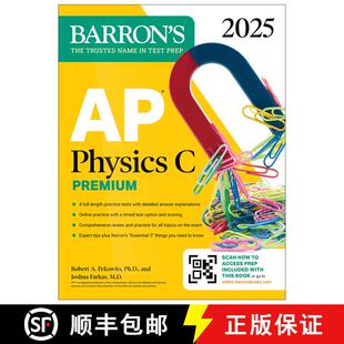 【3-4周达】AP Physics C Premium, Eighth Edition: 4 Practice Tests + Comprehensive Review + Online Pra... [9781506291628]