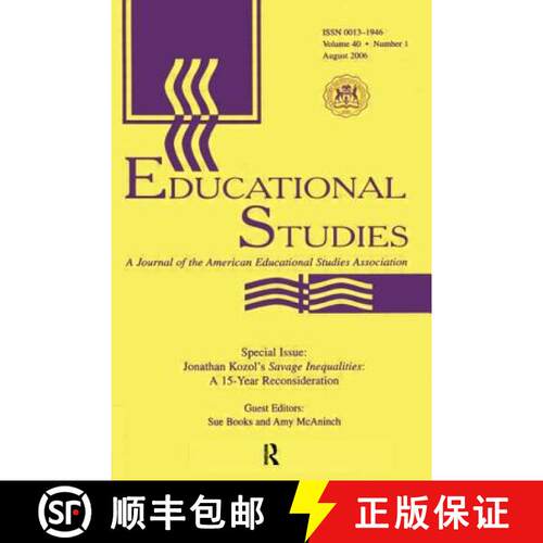 【3-4周达】Guest Editor'S Introduction Es V40#1 : J.KOZOL'S SAVAGE INEQUALAIT. [9780805893526]