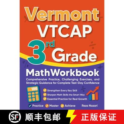 【3-4周达】Vermont VTCAP 3rd Grade Math Workbook: Comprehensive Practice, Challenging Exercises, and ... [9798896478720]