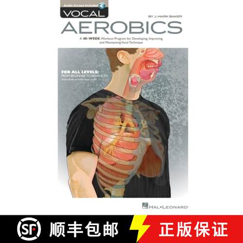 【3-4周达】Vocal Aerobics J. Mark Baker 40-Week Vocal Workout Program for Developing Improving and Ma... [9781540062871]