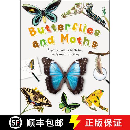 【3-4周达】精装 Butterflies and Moths: Explore Nature with Fun Facts and Activities [9781465473400]