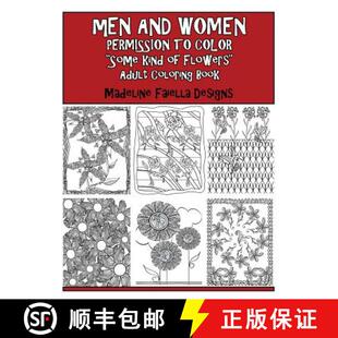 Permission Adult Women Men Coloring Flowers Color Book Kind 4周达 9780692650042 Some