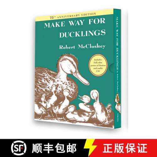 【3-4周达】精装 Make Way for Ducklings 75th Anniversary Edition [9781101997956]
