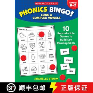 【3-4周达】Phonics Bingo: Long & Complex Vowels: 10 Reproducible Games to Build Key Reading Skills [9781546106500]